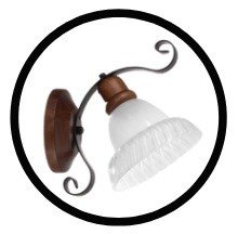 arandela madelustre sombrero para 1 lampada vidro fosco 127220v