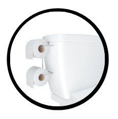 suporte duplo para papel higienico stolf para caixa acoplada